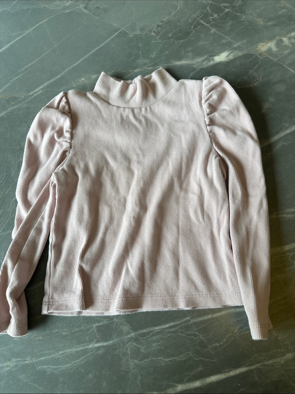 GAP Light Lavender Mock Neck Puff Shoulder Sweater